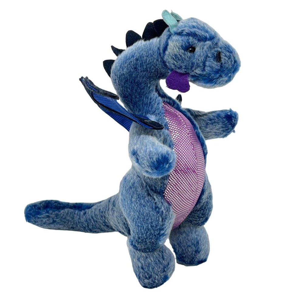 Dragon Blue Russ Berrie Purple Belly Blue Wings 9" Tall